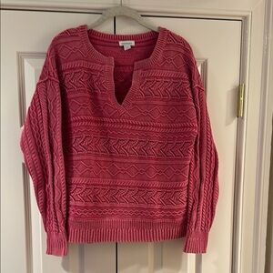 Sundance GUC light red cotton sweater - size S